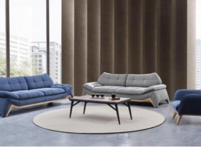 Moderne Wohnzimmer Couchgarnitur 3+3 Sitzer Polster Sessel Sofagarnitur